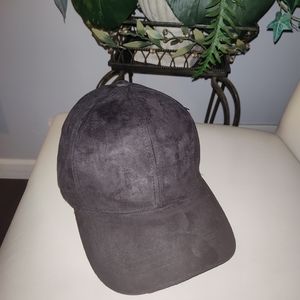 Unisex Black suede baseball hat